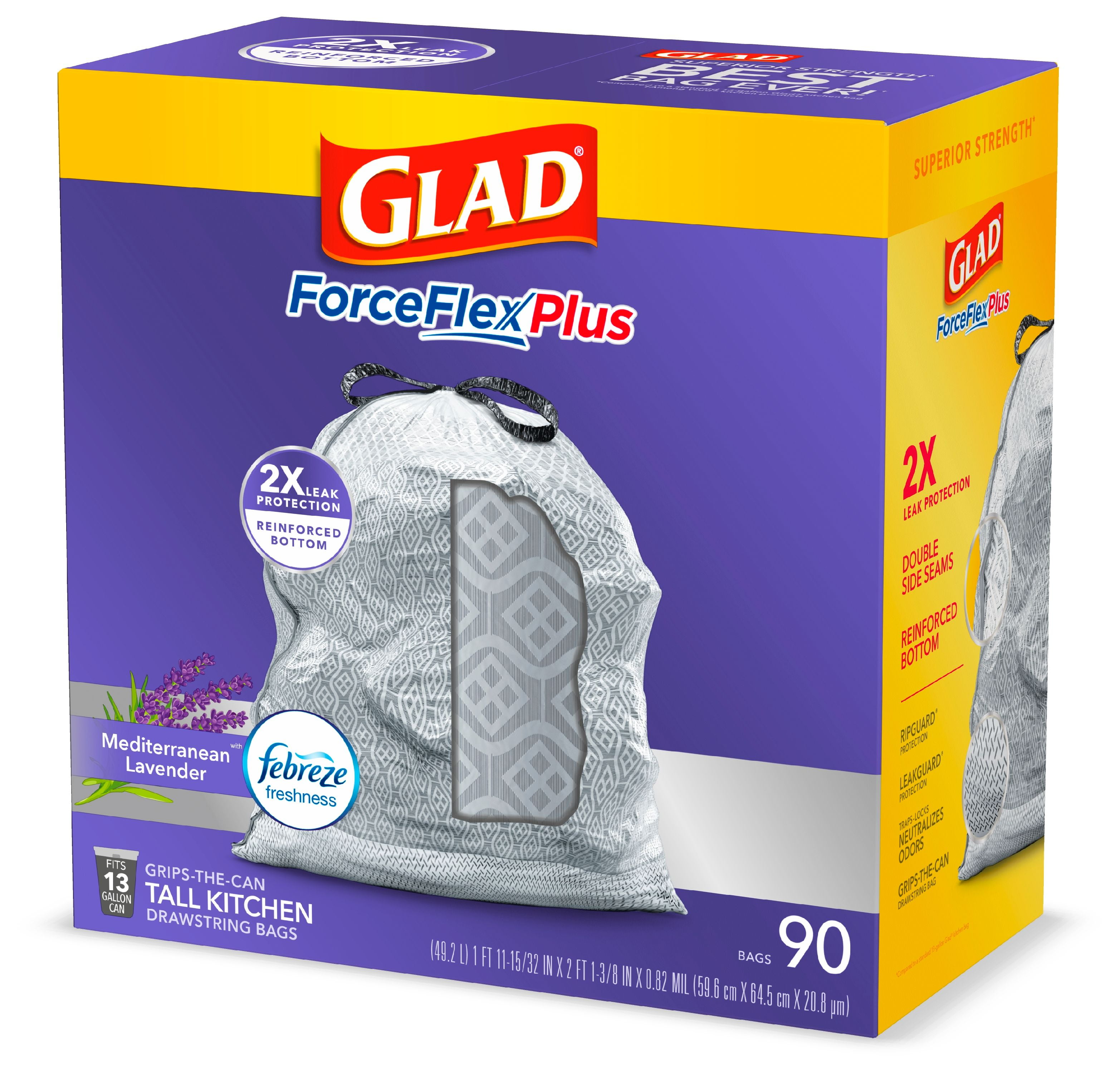 Glad Tall Kitchen Trash Bags 13 Gallon 90 Forceflexplus Glad Tall Kitchen Trash Bags 13 Gallon