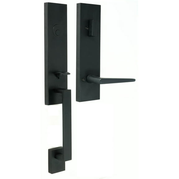 Weslock 02875-2720020 Leighton Dummy Handleset with Philtower Lever Trim - Matte Black Finish