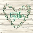 thumbnail image 3 of Jacobs, Cindy 12x12 Black Modern Framed Museum Art Print Titled - Gather Together Heart Wreath, 3 of 5
