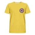 thumbnail image 3 of T-Shirts for Men Short Sleeve Round-Neck Independence Day Print Casual Shirts Yellow L, 3 of 5