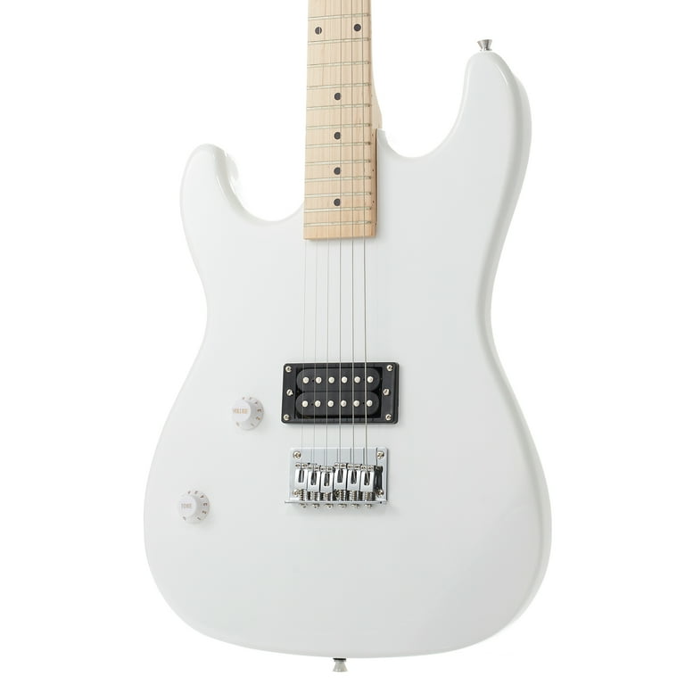 Davison 39 Inch Full Size Left Handed Electric Guitar with 10 Watt Amplifier White
