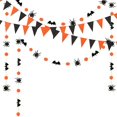 thumbnail image 1 of Decoraciones de fiesta de Halloween, abanico de papel colgante, pompones de papel tisú, borlas para Baby Shower, decoración del hogar, naranja y negro, 1 of 4
