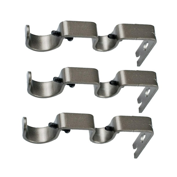 Juego de 3 piezas Sunnimix cortina poste barra soporte de pared gris