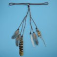 thumbnail image 3 of Paquete de 2 a 4 Diademas con Borlas Largas de Plumas de étnicas Behomian 2 piezas Yinane Diadema Boho Pavo Real, 3 of 8