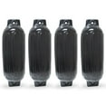 thumbnail image 1 of NEH Twin Eye Ribbed Boat Pontoon Fender 8.5" x 27" 4pcs Inflatable Vinyl Mooring Bumpers Guard Dock Docking - Black, 1 of 3