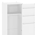 thumbnail image 6 of Craftian Broom Closet Storage Cabinet with shelf, Garage Cabinet with Hanging Rod, White, 6 of 8