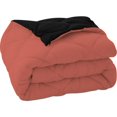 thumbnail image 7 of DNG Creations 1 Piece Reversible Diamond Pattern Comforter Solid - 100% Egyptian Cotton, 800 TC ( Oversized Queen - Size ) All-Season 550 GSM ( Brick-Red/Black Colour ), 7 of 7