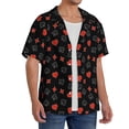 thumbnail image 4 of Honeii 's Poker Creative Symbols for men's short-sleeved button-up collared shirt featuring a pocket, perfect for beach vacations, and travel adventures., 4 of 5