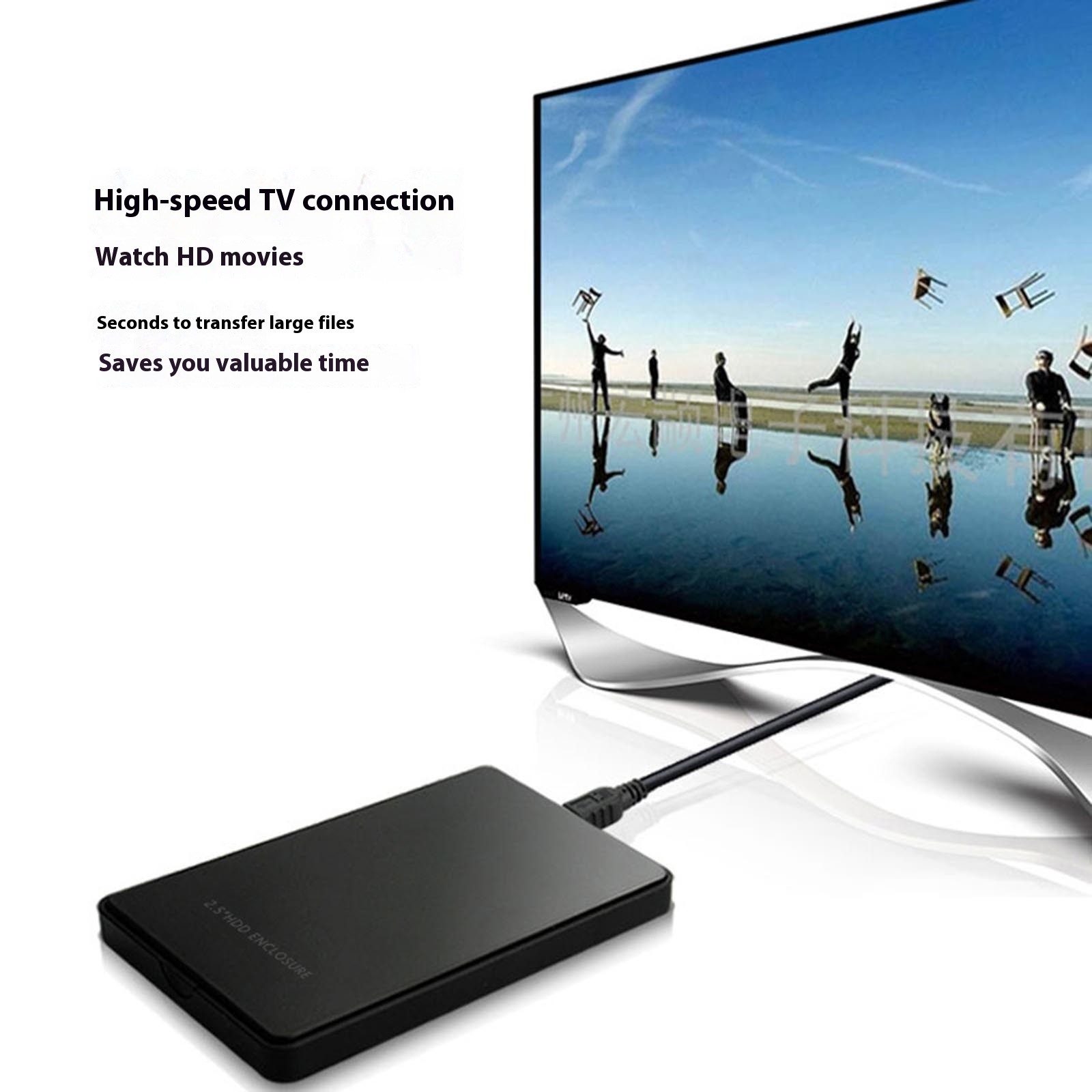 Xaweyi 2.5" External 1TB Ultra Slim Hard Disk Drive Box &USB 2.0 Transfe HDD Portable Box