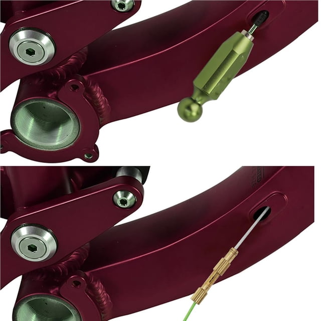 2M/48.6Inch Vélo Interne Câble Routage Vélo Vert Routage Magnétique pour Vélo Cadre Ligne Filetage Outil Alliage Vélo Shifter Fil Kit pour la Réparation