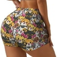 thumbnail image 2 of Kdxio Cute Cat Cartoon Print Workout Shorts for Women Seamless Soft Smooth Gym Yoga Scrunch Active Shorts, 2 of 9