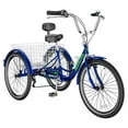 thumbnail image 3 of Lilypelle Adult Tricycle 7 Speed Adult Trikes 20-Inch,3 Wheel Bikes,Bike Seat with Backrest,Low Step-Through Aluminum Frame,Cargo Basket,Blue, 3 of 14