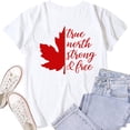 thumbnail image 3 of Cnbwig Tops for Womens Graphic Tees for Canada Day Celebration Letter Printed Maple Leaf Shirts Casual Short Sleeve Round Neck Top, 3 of 4