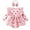 Pink, variant on QUOTAY Baby Girl Outfits Valentine's Day Heart Print Long Sleeve Ruffled Romper with Skirt and Bow Headband Set Pink,6-12 Months