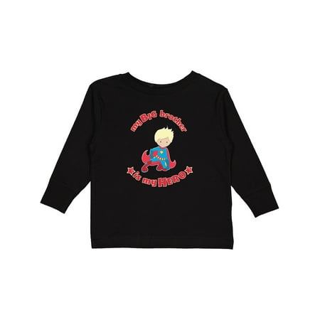 

Inktastic My Brother is my Hero Boys or Girls Long Sleeve Toddler T-Shirt