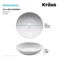 thumbnail image 5 of KRAUS Viva Round White Porcelain Ceramic Vessel Bathroom Sink, 16 1/2 in. D x 4 3/8 in. H, 5 of 13