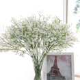thumbnail image 4 of Flores artificiales 9 Uds 21 "Baby Breath/Gypsophila plantas falsas decoración para fiesta de boda flores de tacto Real DIY hogar jardín, blanco Ofspeizc HMHZ591-3, 4 of 5