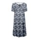thumbnail image 4 of Puntoco Vestido De Manga Corta Con Cuello Redondo Estampado A La Moda Para Mujer Con Bolsillos Vestido De Cuello Redondo De Manga Corta Azul Xxxl,Regalos Para Mujer Joven, 4 of 5