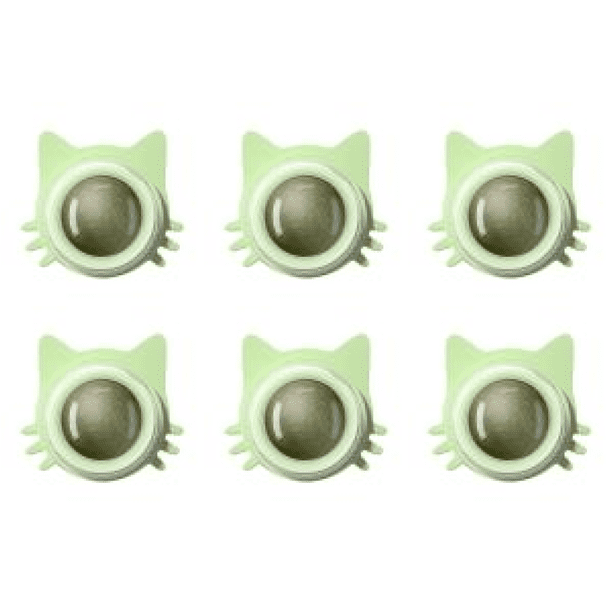Juguete Pared Con Hierba Gatera para Masticar Gatitos Limpieza Dientes Morder Gatos () Verde