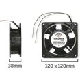 thumbnail image 3 of High-temperature Axial Fan For Fireplace - Insertable, Metal Blades, Silent, Universal (120 X 120 X 38mm), 3 of 5