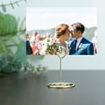 thumbnail image 5 of LZLINGMEI 26Pcs Table Number Holders, Elegant Place Card Holders, Picture Holders for Tables,Table Number Stands, Card Holder Stand photo holders for Table Centerpieces, Wedding Reception(Gold), 5 of 7