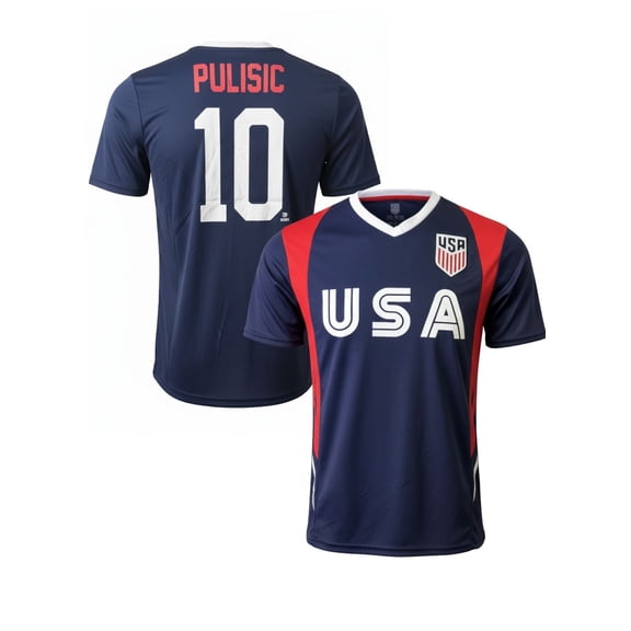Icon Sports USA Soccer Game Day Shirt #10 Pulisic, 100% Polyester, YS-M