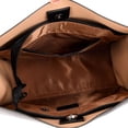 thumbnail image 2 of Bolso de mano informal para mujer, bolso hobo grande con cremallera, bolso de compras de cuero (negro), 2 of 7
