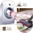 thumbnail image 7 of Round Area Rug 6 Ft, Gnomes Easter Washable Non-Slip Circle Carpet for Living Room/Bedroom, Eggs Tulips Spring Floral Pink Plaid Low-Profile Indoor Mats Collection Rugs for Residential, 7 of 7