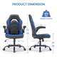thumbnail image 2 of Silla para juegos YSSOA ergonómica ajustable de piel sintética negro/azul, 2 of 7