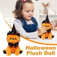 thumbnail image 5 of Halloween Orange Cat Stuffed Animal, 11.02 in Witch Kitty Plush, Halloween Indoor Decoration for Table Fireplace, Trick Or Treat Halloween Party Gift (Orange), 5 of 5