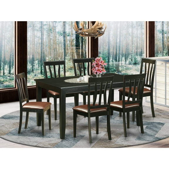 Southwestern Dining Set - Table & Chairs - 7 Piece Dinette Set - Modern Farmhouse Style