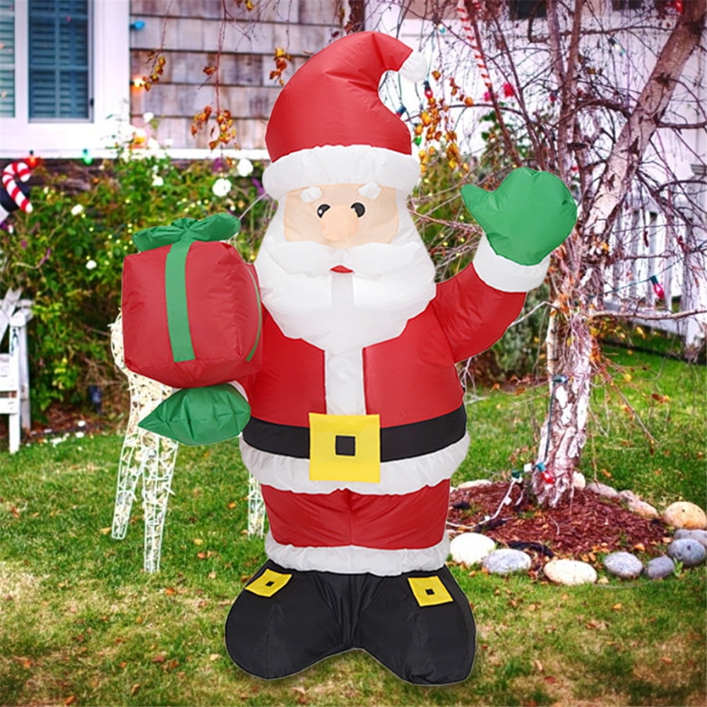 LeKing Christmas Inflatable Santa Claus Model Illuminated Air Blown ...