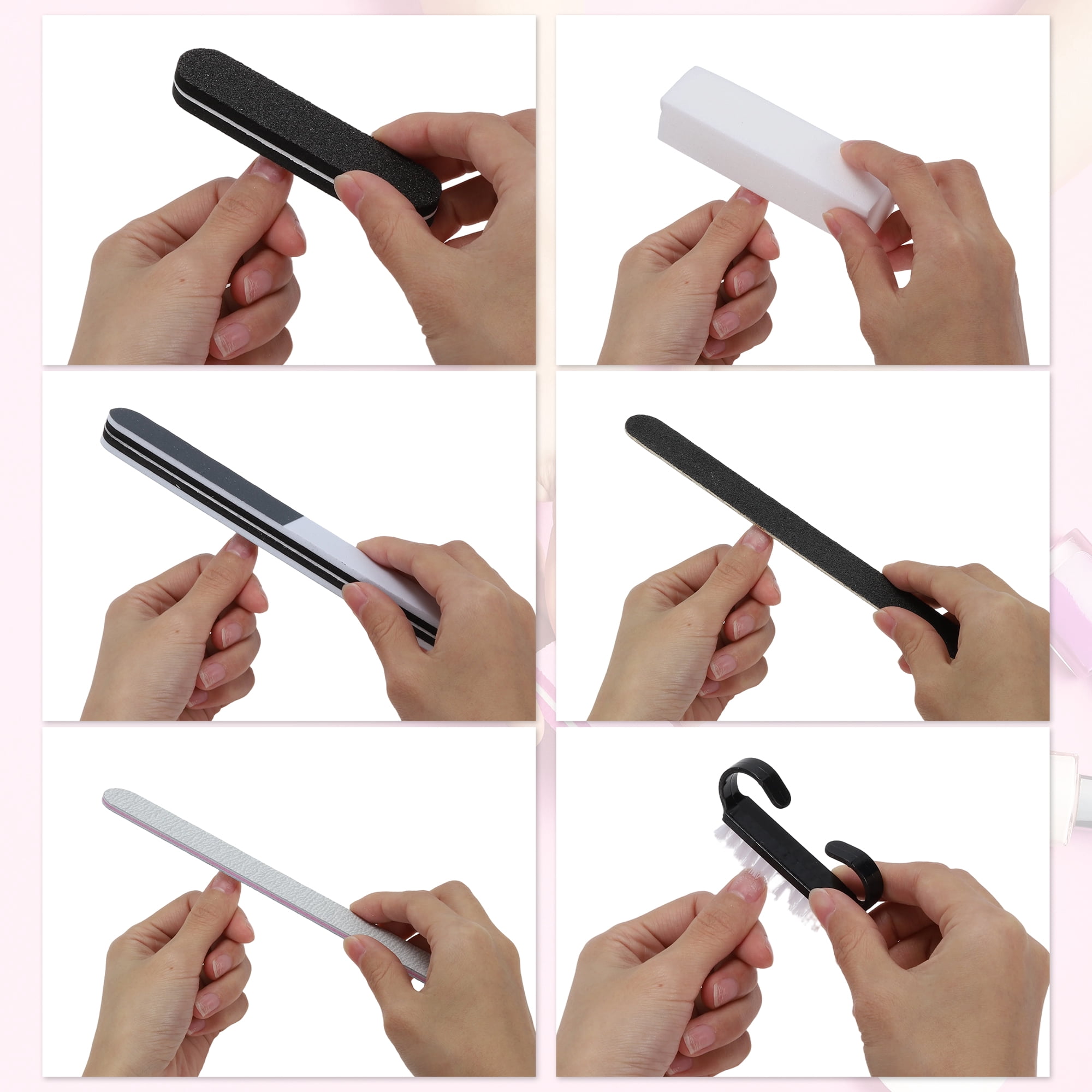 Unique Bargains Durable Manicure Tools Kit Essential For Nail Care Black