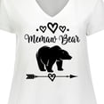 thumbnail image 4 of Inktastic Memaw Bear Grandmother Women's Plus Size V-Neck T-Shirt, 4 of 5