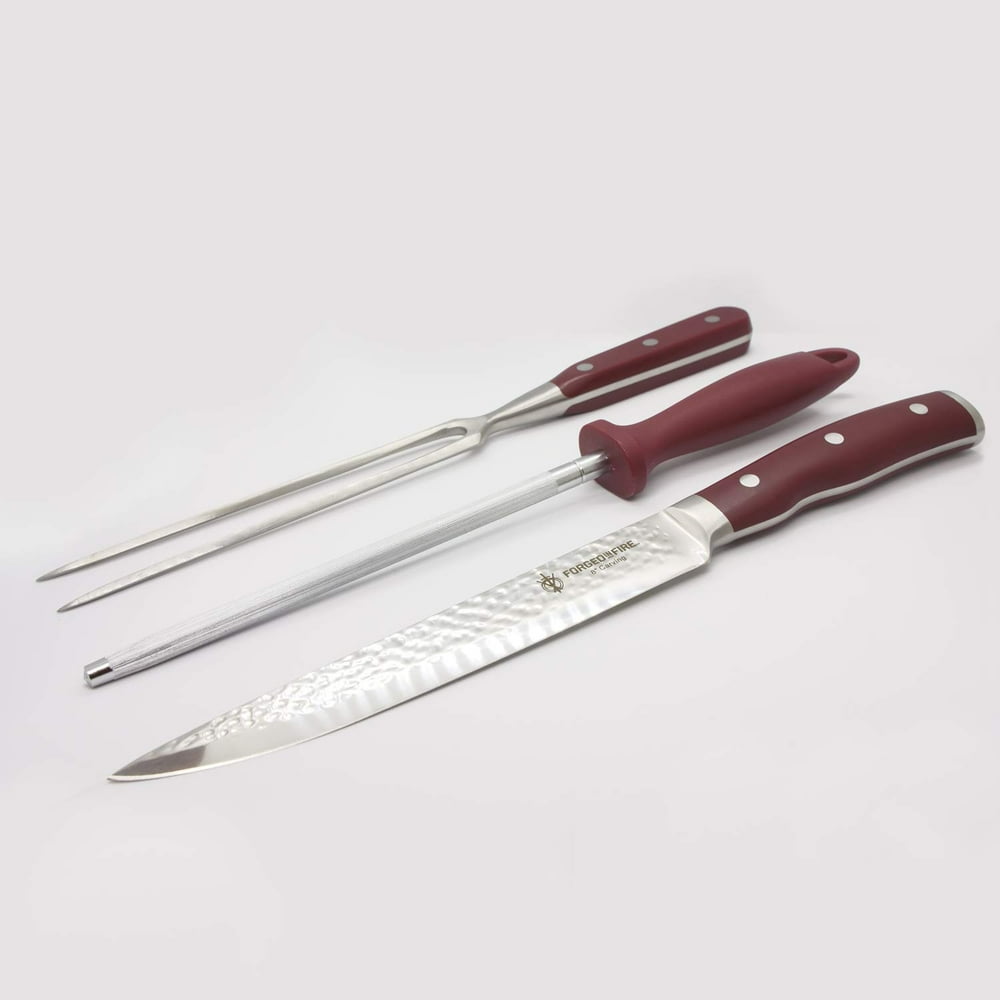 in Fire Stainless Carving Knife Set 3 Pc