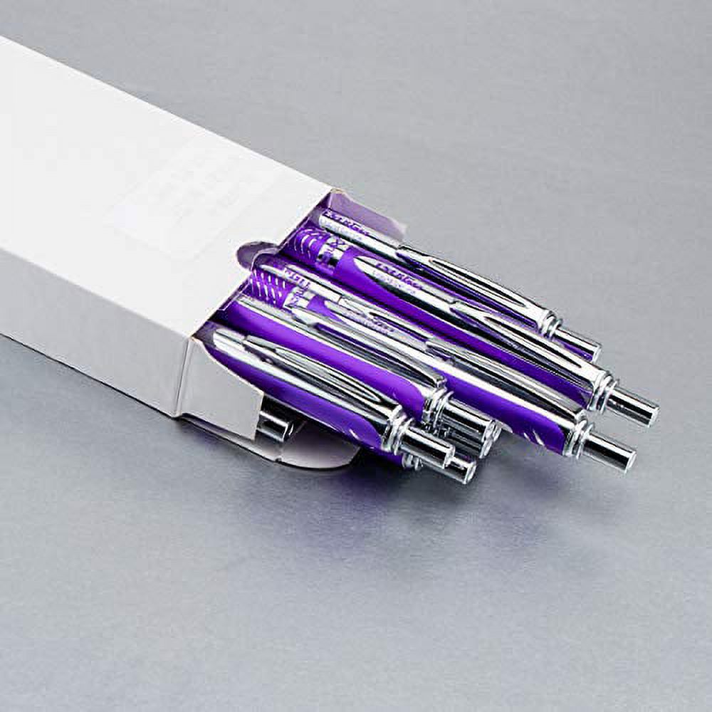 Pentel EnerGel Alloy RT Premium Liquid Gel Pen, 0.7mm Violet Barrel, Violet Ink, 1-Pack Carded (BL407VBPV) - image 2 of 3