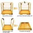 thumbnail image 2 of RVNI Tractor Attachments 36"x36" 1150lbs Forklift Safety Cage Work Platform Basket Heavy Duty With 3 Chains, 2 of 6