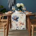 thumbnail image 2 of Blue Yellow Flowers Table Runner - 108 Inch Long, Kitchen Dining Table Runner Dresser Scarves, Spring Summer Garden Wildflowers Retro Farmhouse Decor for Coffee Tables Wedding Party Banquet, 2 of 8