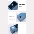 thumbnail image 4 of Inteprter Dispensador de de 2 en 1 para el hogar, sin perforaciones, soporte para cepillo de dientes, exprimidor multifuncional, suministros Juegos de accesorios de baño Blanco Inteprter HA067325-02B, 4 of 6