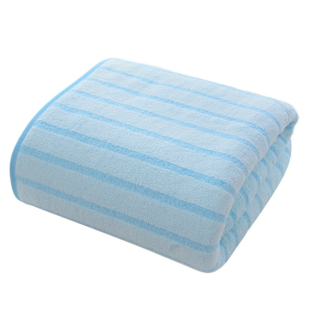 Lavado de la Cara de los Hombres, Toalla de Rayas de Lana Suave Absorbente de Agua No Revestimiento Baño Toalla de Lavado de la Cara, Lavado de la Cara Natural Engrosado para Hombres Y Mujeres, Azul 2