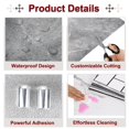 thumbnail image 3 of Uxcell 20Pcs Peel and Stick Marble Tiles, Waterproof Wall Panel Backsplash, 11.81"x11.81" Peel and Stick Shower Tiles for Bathroom, Palace Jade Design, 3 of 7
