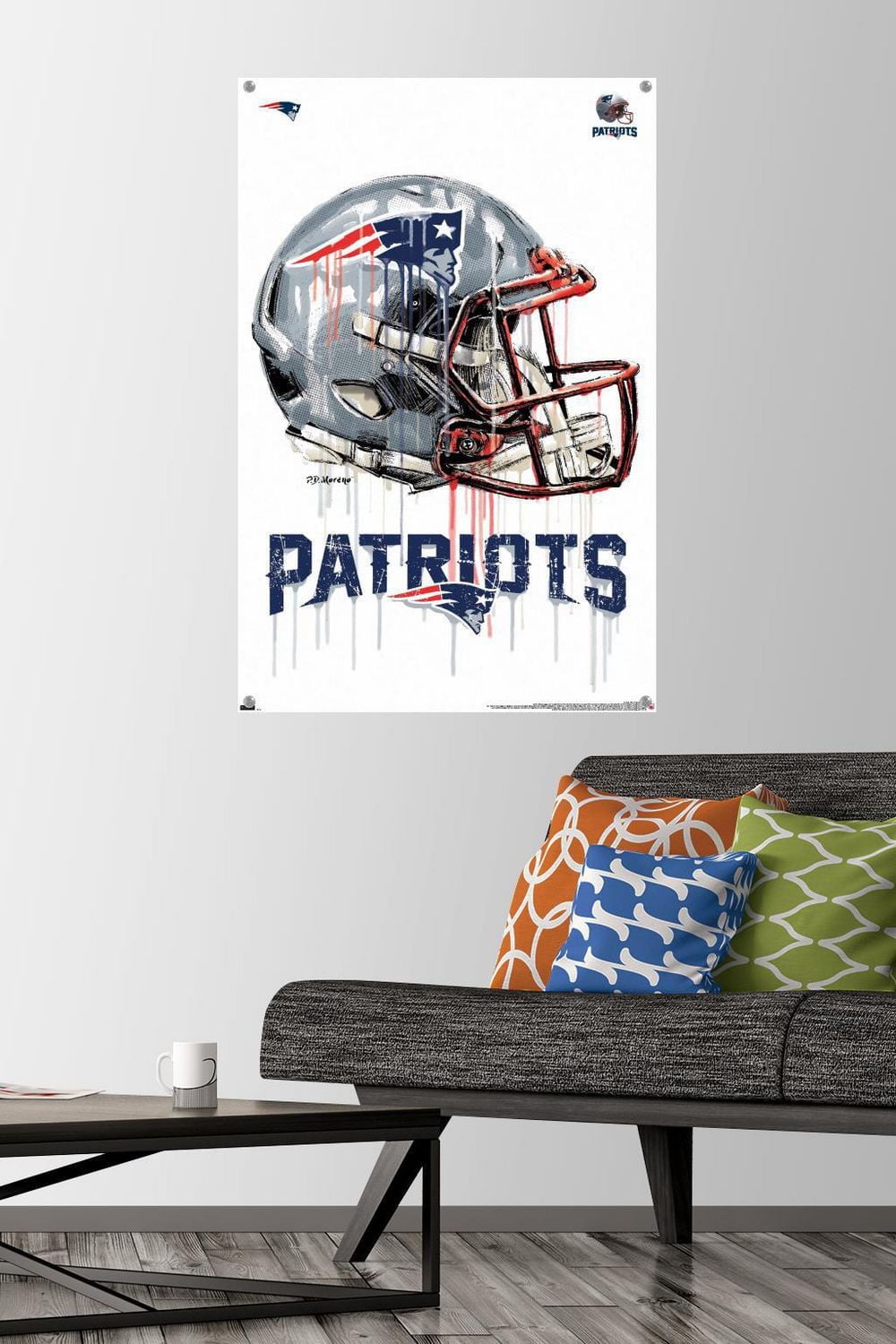 NFL New England Patriots - Drip Helmet 20 Wall Poster