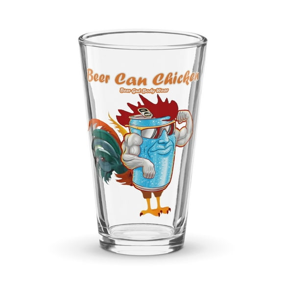 Beer Can Chicken Shaker pint glass