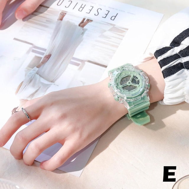 Reloj electrónico deportivo azul blanqueador para hombres y mujeres, estilo Ins, de alto valor, para estudiantes de secundaria y preparatoria.