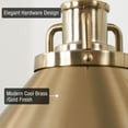 thumbnail image 2 of Kira Home Romine 12" Modern Gold Pendant Light with Cone Metal Shade, Mid-Century Gold Hanging Light, Cool Brass Finish, 2 of 8