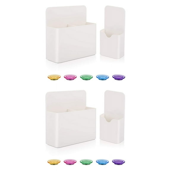 Magnetic Dry Erase Marker Holder,4 Pack Magnet Pen Pencil Cup Storage Holders Organizer for Whiteboard Desk Office