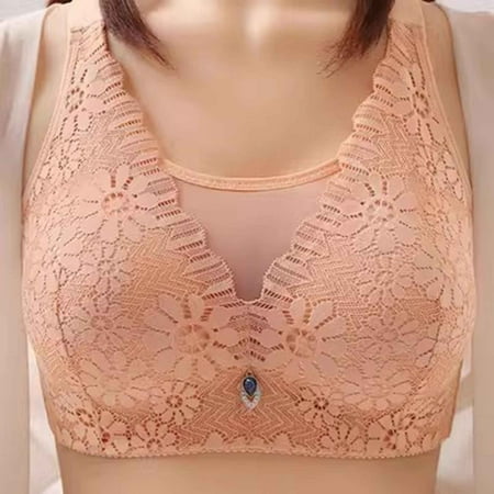 KIHOUT Bras For Women Plus Size Women Color Thin And Steel Hoop Gathered Breathable Underwear For Daily Bras Discount