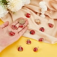 thumbnail image 3 of 1set 12pcs Ladybird Brooch Pin golden Red Alloy Insect Brooches with Rhinestone Enamel Animal Brooches Pins Badges Animal Brooch set for Backpack Clothes Hat Accessories - 12styles Bead Assortments, 3 of 5