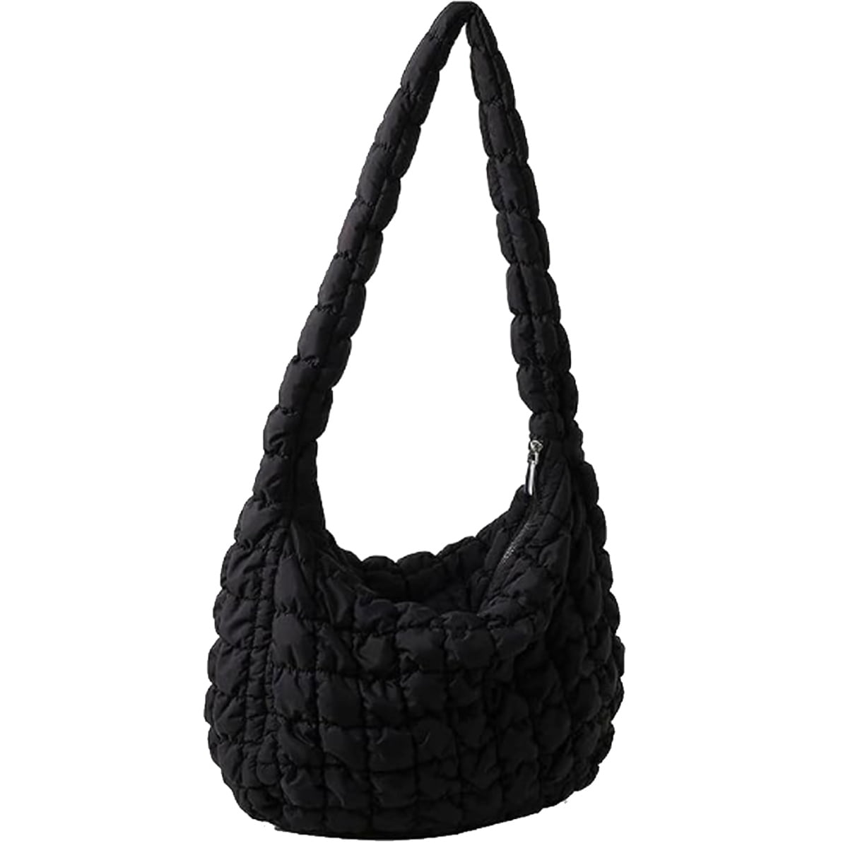 Leining Bubble Hobo Bags For Women Quilted Tote Bag For Women Puffer Bag Quilted Bag Lightweight Puffy Tote Bag Quilted Padding Shoulder Bag Black