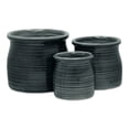 thumbnail image 4 of Cheungs Kifon Curved Ceramic Ceramic Pot - Dark Gray Large, 4 of 5